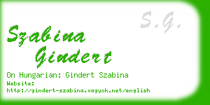 szabina gindert business card